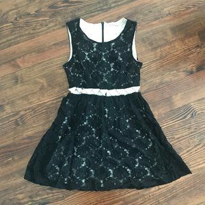 black lace cocktail dress